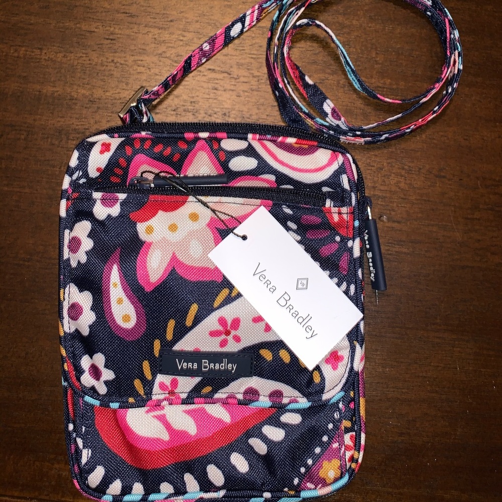 Vera Bradley crossbody navy blue paisley